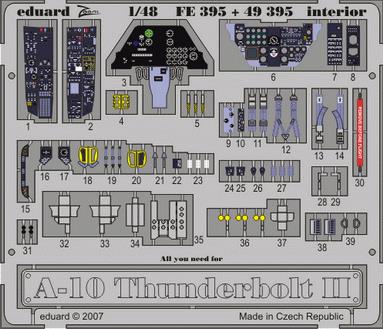 1/48 A-10 Thunderbolt II Interior self-adh.(HOBBY)