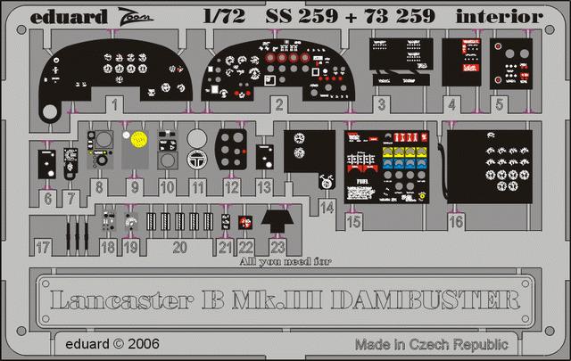 1/72 Lancaster B Mk.III Dambuster interior  (HAS)