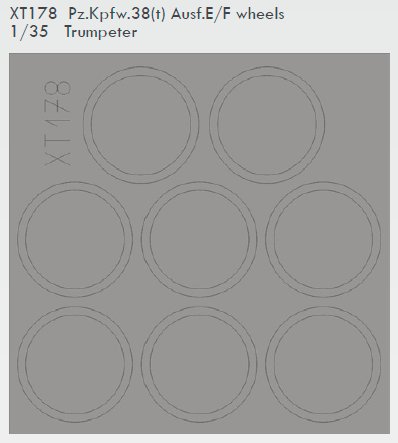 Mask 1/35 Pz.Kpfw.38(t) Ausf.E/F wheels (TRUMP)