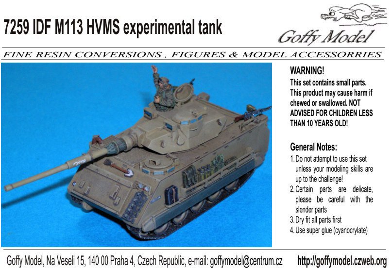 1/72 IDF M113 experimental tank