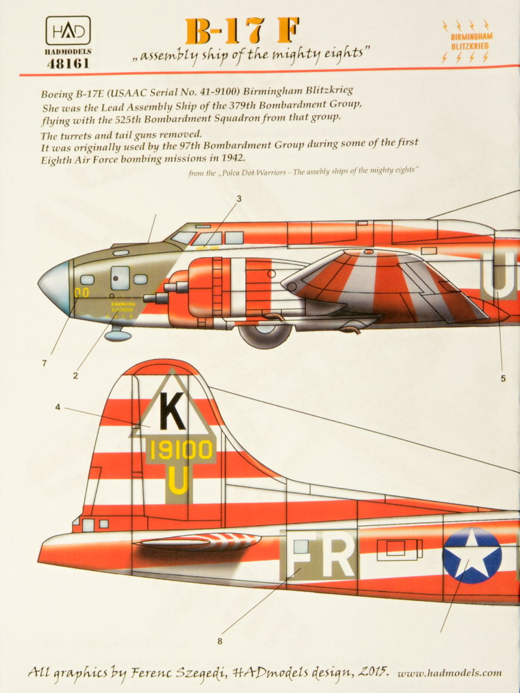 1/48 Decal B-17E Birmingham Blitzkrieg (USAAC)