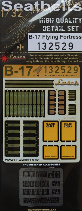 1/32 Seatbelts B-17 Flying Fortress (HK MODELS)