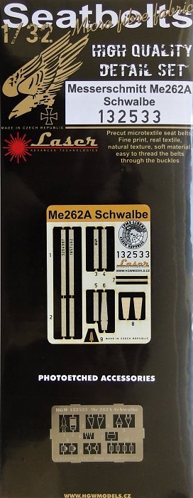 1/32 Seatbelts Me262A Schwalbe (laser)