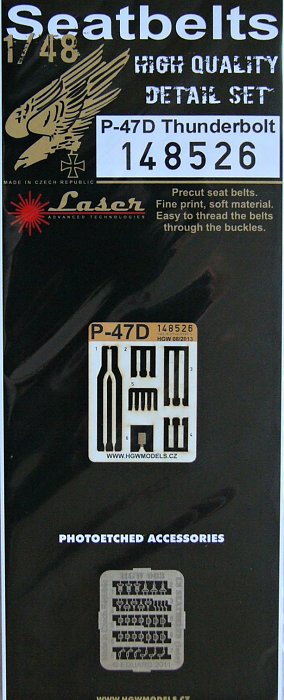 1/48 Seatbelts P-47D Thunderbolt (laser&PE set)