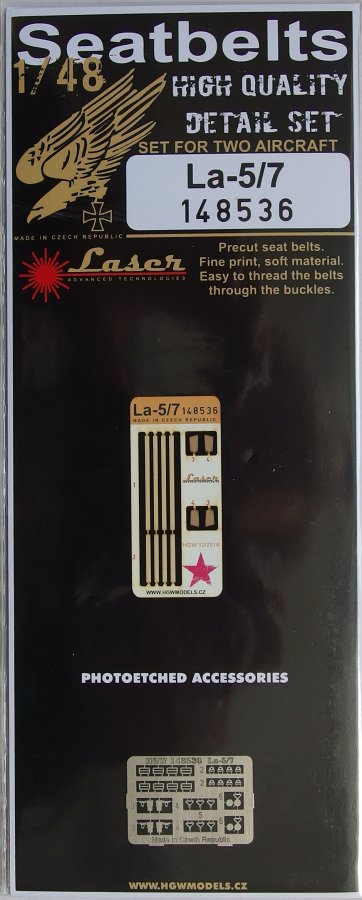 1/48 Seatbelts La-5/7 for two aircraft (laser)