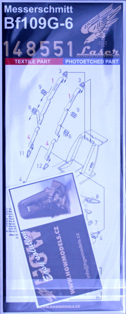 1/48 Seatbelts Messerschmitt Bf 109G-6 (laser)