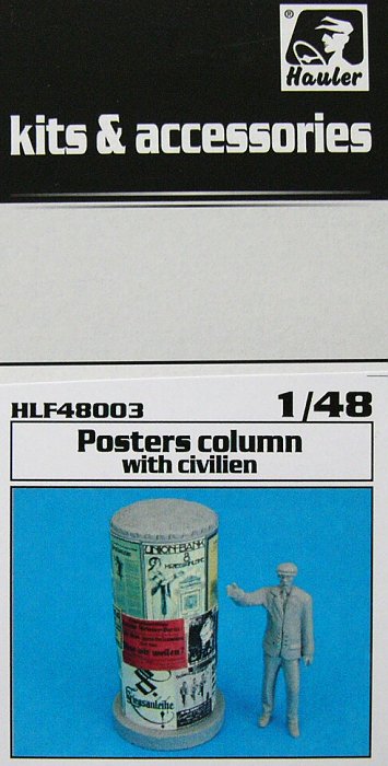 1/48 Posters column w/civilien  (resin figure)