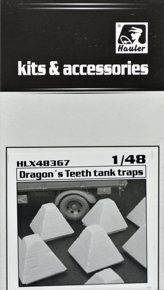 1/48 Dragon's Teeth tank traps - 8 pcs.(resin set)