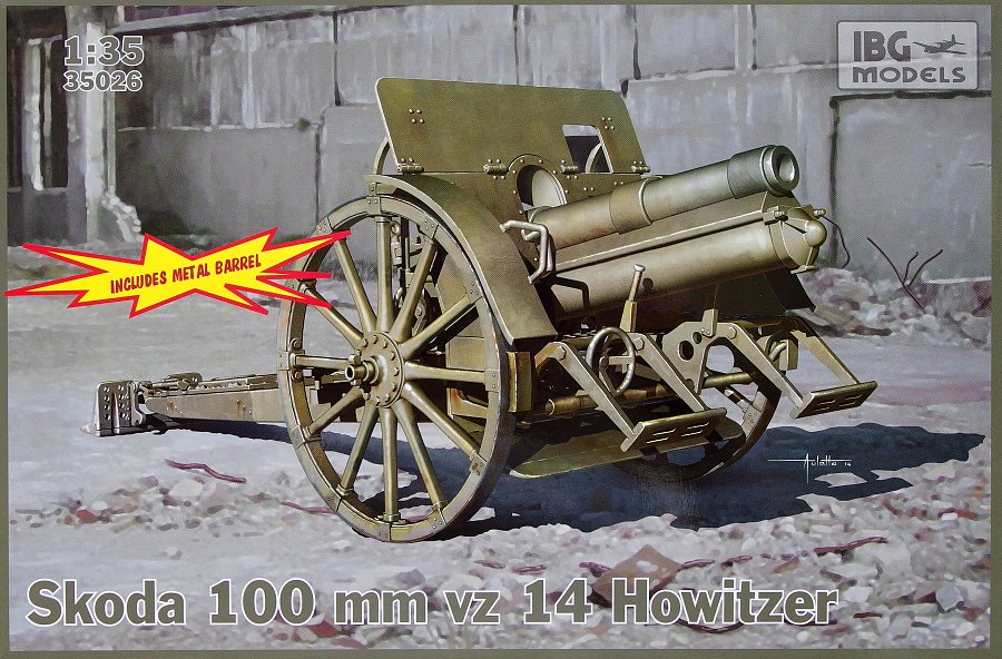 1/35 Skoda 100mm vz 14 Howitzer w/ metal barrel
