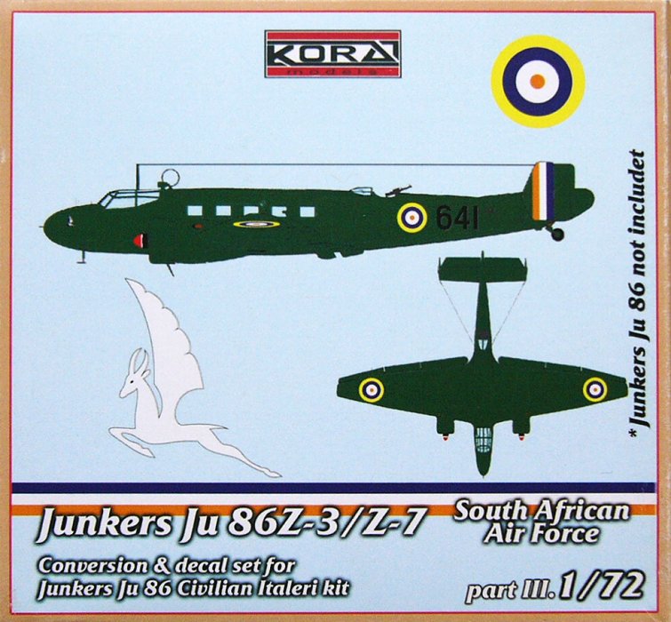 1/72 Ju 86Z-3/Z-7 South African AF - Conv.Set