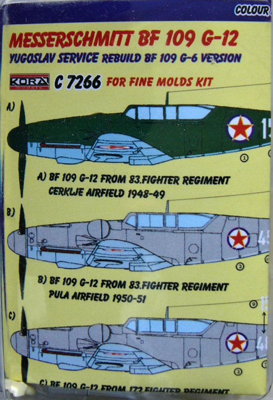 1/72 Bf 109 G-12 Conv.Set (Yugoslavian Service)