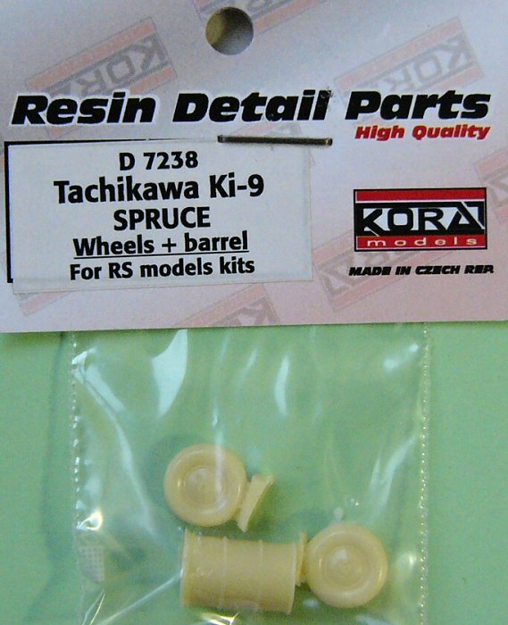 1/72 Wheels for Ki-9 SPRUCE (incl. barrel)