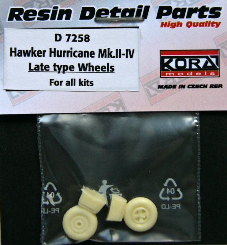 1/72 Wheels for Hawker Hurricane Mk.II-IV (late)