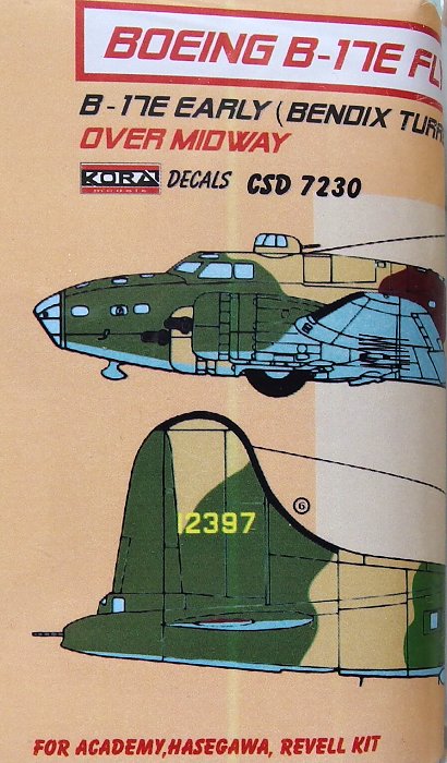 1/72 Boeing B-17E Detail set&decal (US Army) III.