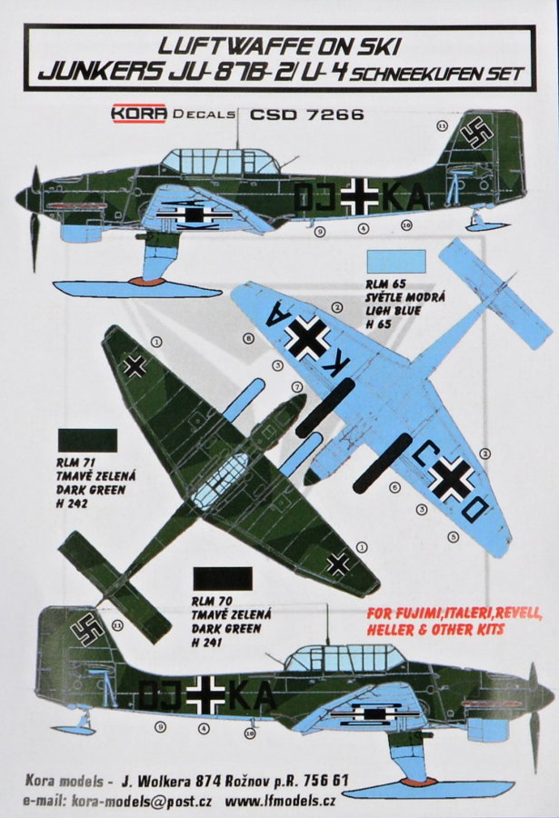 1/72 Ju-87B-2/U-4 Ski - Conversion set & decal