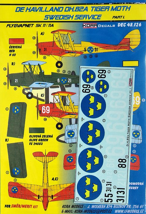 1/48 Decals DH.82A (Swedish Service) Pt.I