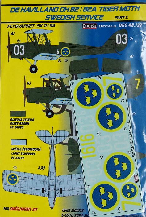 1/48 Decals DH.82/82A (Swedish Service) Pt.II