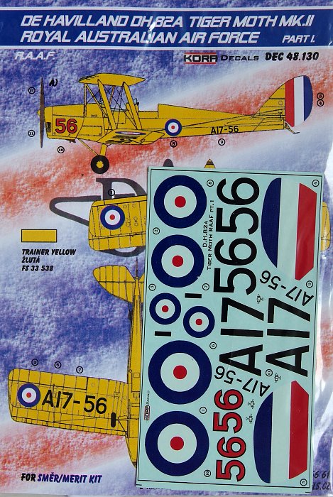 1/48 Decals DH.82A Tiger Moth Mk.II (RAAF) Pt.I