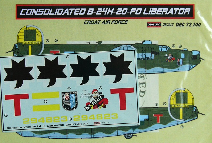 1/72 Decals B-24H-20-F0 Liberator (Croatian A.F.)