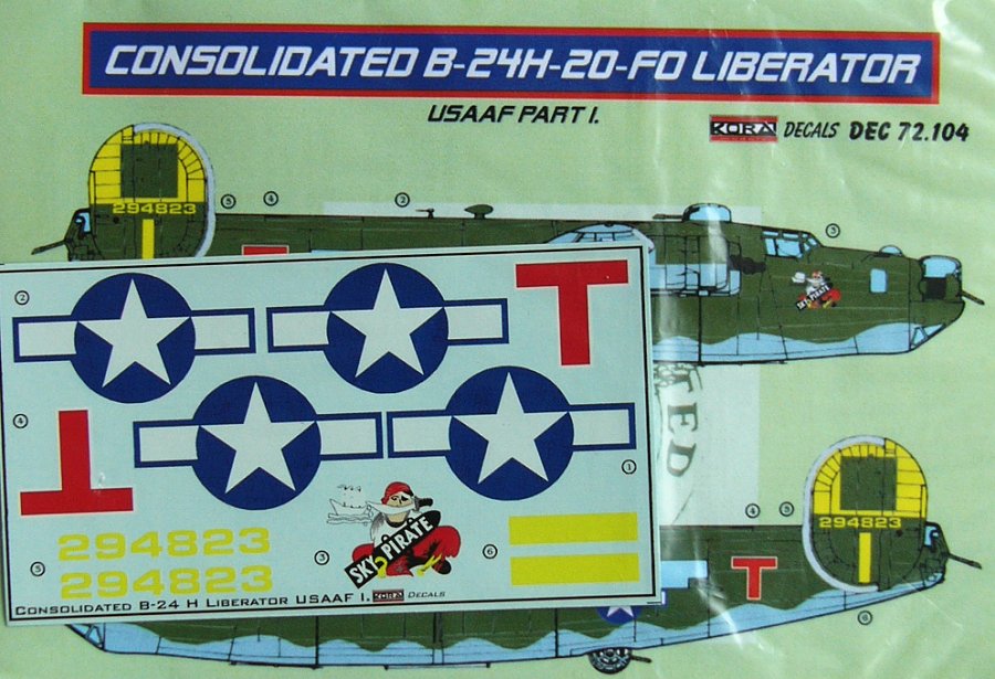 1/72 Decals B-24H-20-F0 Liberator (USAAF) Part 1