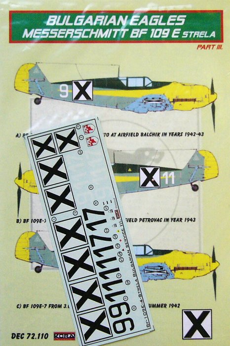 1/72 Decals Bf 109E Strela (Bulgarian Service III)