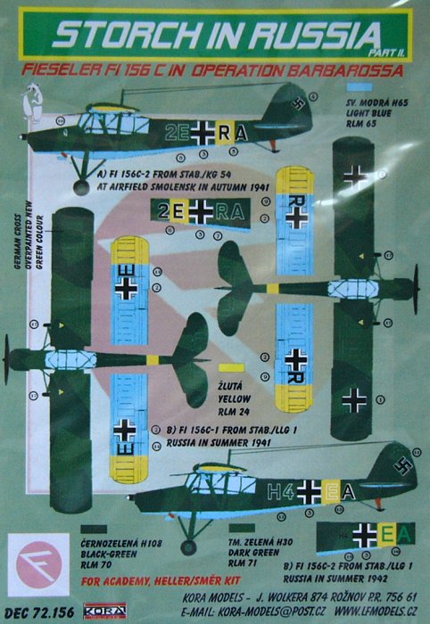 1/72 Decals Fiesler Fi-156C in Russia - Part II.