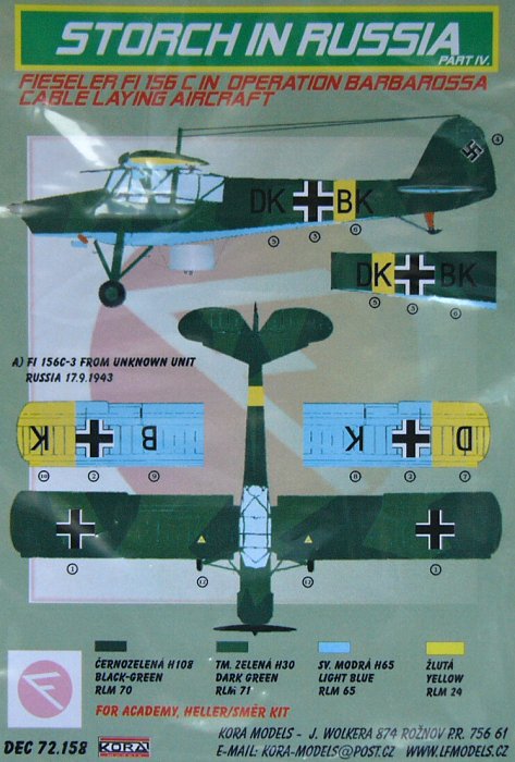 1/72 Decals Fiesler Fi-156C in Russia - Part IV.