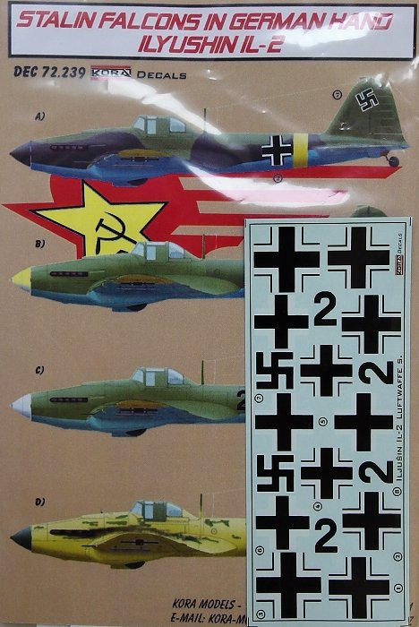 1/72 Decals Ilyushin IL-2 (Luftwaffe service)