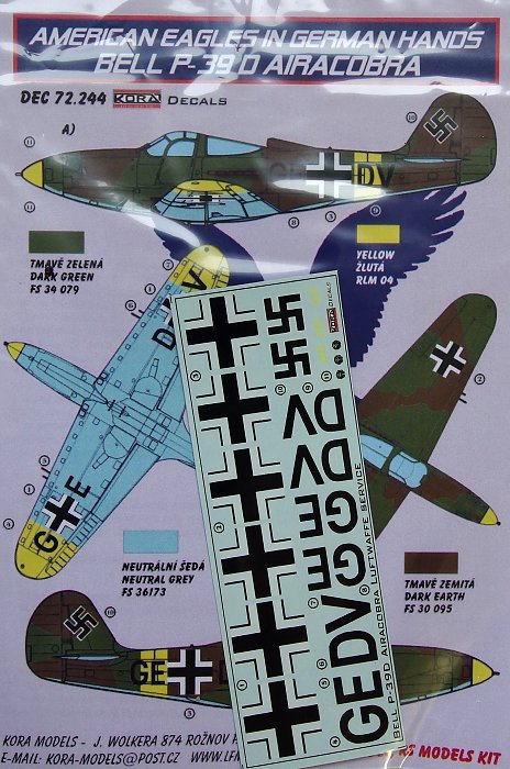 1/72 Decals Bell P-39D Airacobra (Luftwaffe serv.)