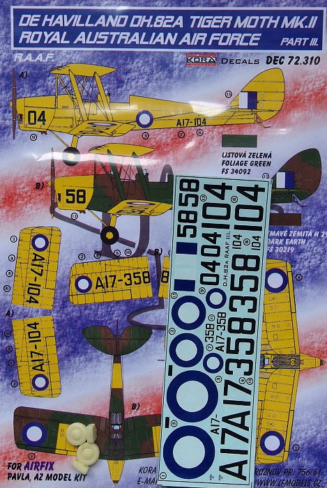 1/72 Decals DH.82A Tiger Moth Mk.II RAAF Part 3