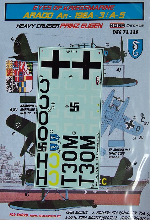 1/72 Decals Ar-196A-3/A-5 (PRINZ EUGEN)