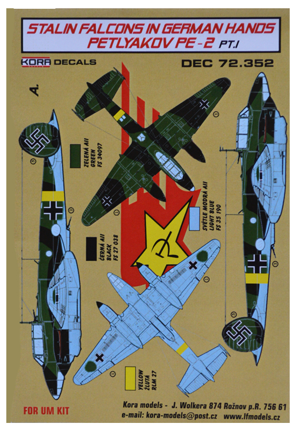 1/72 Decals Pe-2 in German Hands (UMM) Part I.