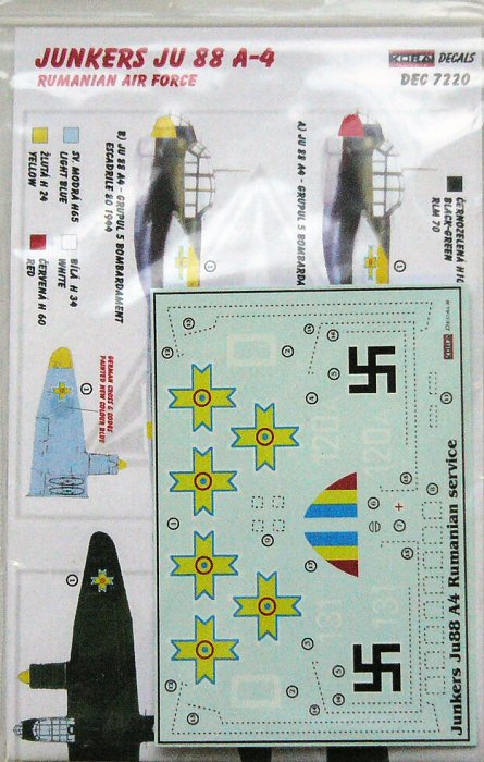 1/72 Decals Junkers Ju 88 A-4 (Romanian AF)