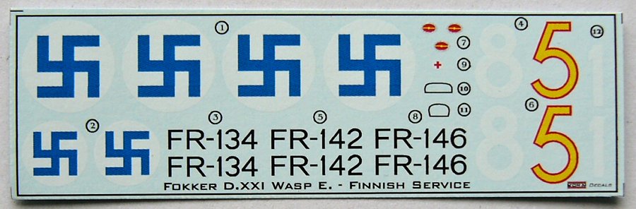 1/72 Decals Fokker D.XXI P&W Ski (Finland)