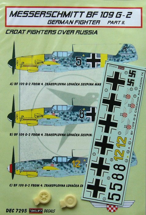 1/72 Decals Bf 109 G-2 (Croat. Air Legion) Part 2