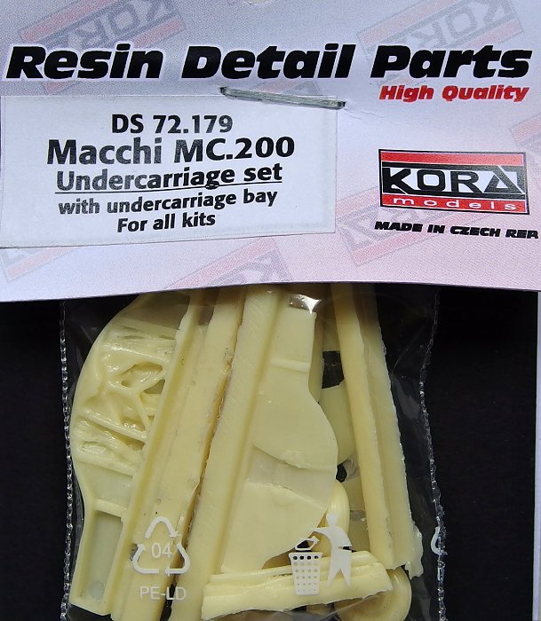 1/72 Macchi MC.200 Undercarriage set w/ bay