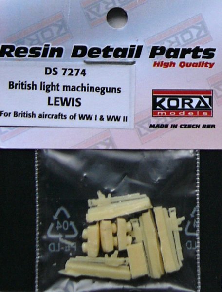 1/72 British light machineguns LEWIS (WWI, WWII)