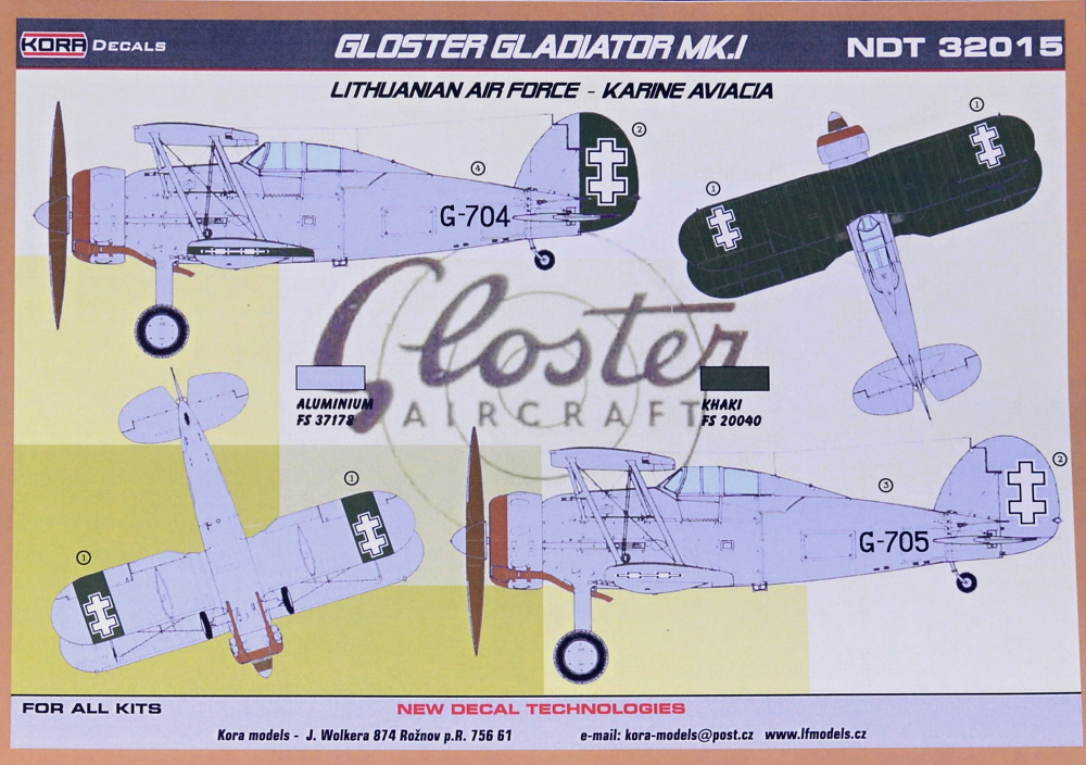 1/32 Decals Gloster Gladiator Mk.I Lithuanian AF