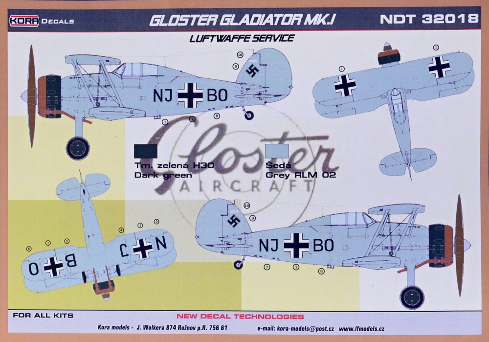 1/32 Decals Gloster Gladiator Mk.I Luftwaffe