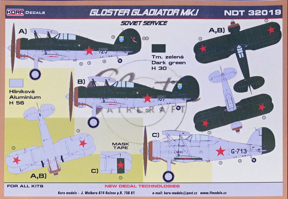 1/32 Decals Gloster Gladiator Mk.I Soviet AF