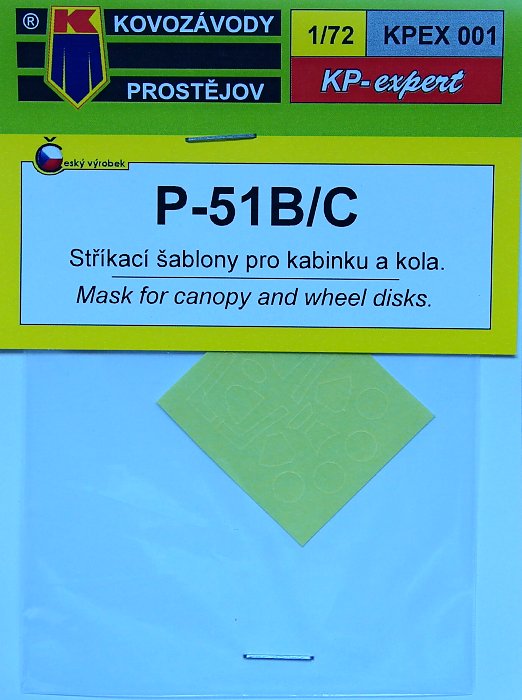 1/72 Canopy&wheel mask P-51 B/C Malcolm