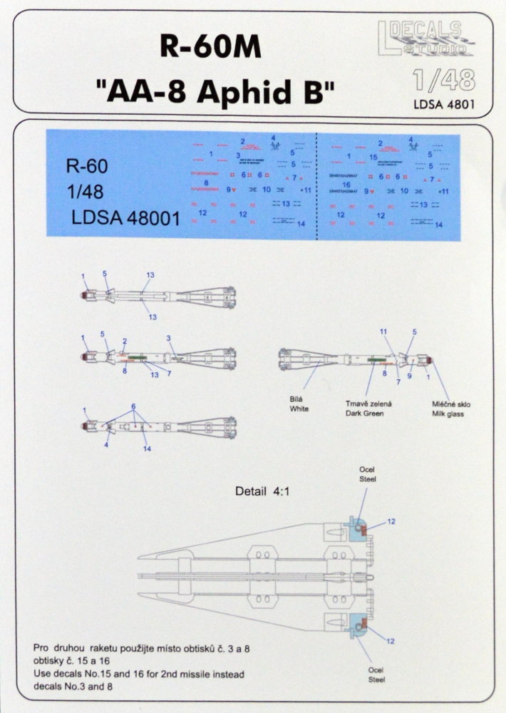 1/48 Missiles R-60 & stencils (2 pcs.)