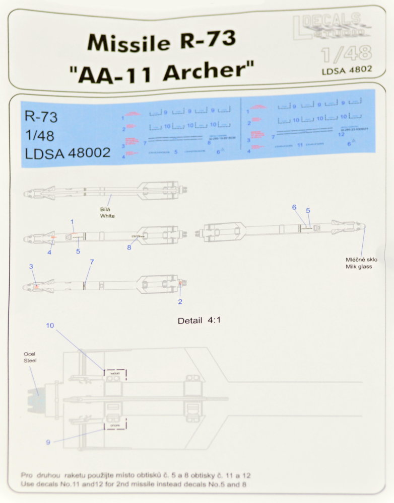 1/48 Missiles R-73 & stencils (2 pcs.)