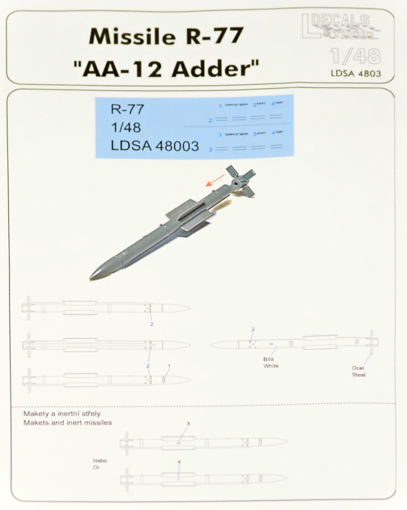 1/48 Missiles R-77 & stencils (2 pcs.)