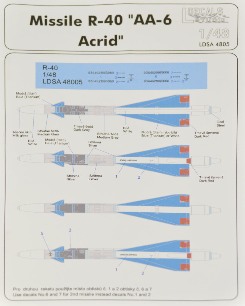 1/48 Missiles R-40 & stencils (2 pcs.)