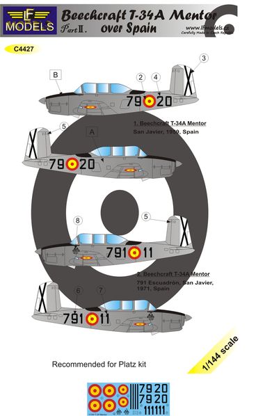 1/144 Decals Beechcraft T-34A Mentor o.Spain Pt.2