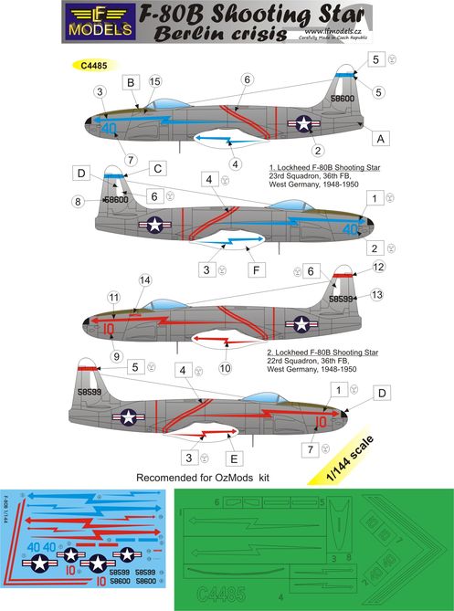 1/144 Decals F-80B Shooting Star (Berlin crisis)