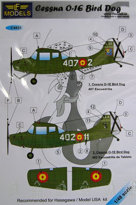 1/48 Decals Cessna O-1E Bird Dog (HAS)