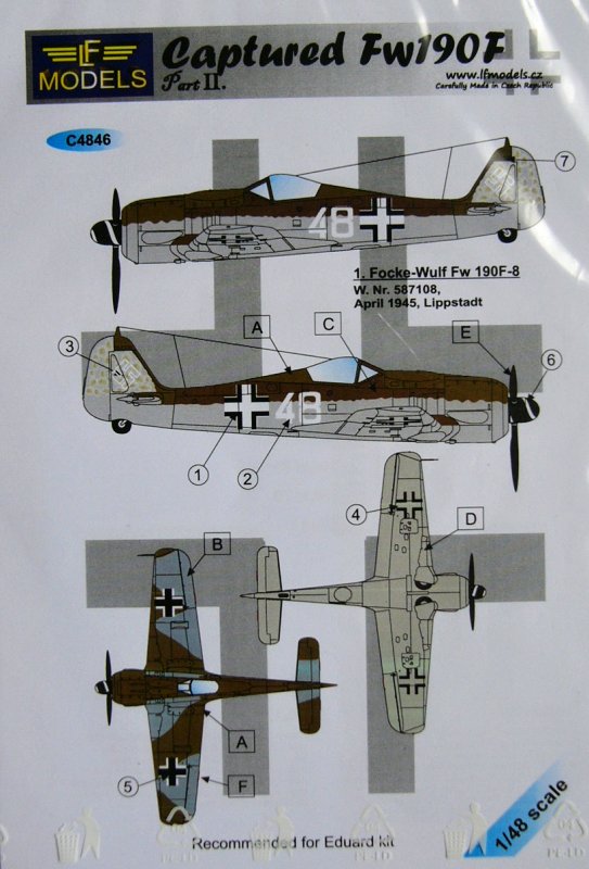 1/48 Decals Captured Fw 190F Part II. (EDU)