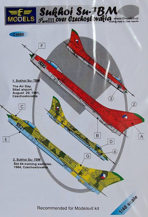 1/48 Decals Su-7BM over Czechoslovakia Part III.